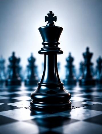 Black king chess piece